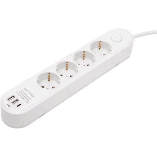 Home Produžni kabl, 4 utičnice, 1.5mm², USB, 1.5 met. – NV4KUSBC Cene