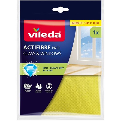 Vileda Actifibre Pro glass and window cloth, 1 piece Cene