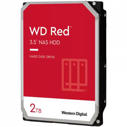 HDD Desktop WD Red 3 5'', 2TB, 256MB, 5400 RPM, SATA 6 Gb/s Slike