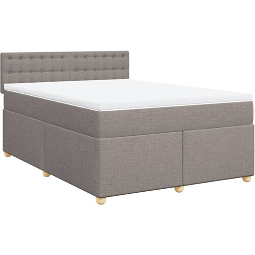 Maison Chic Box spring postelja - Vzmetna postelja z vzmetnico taupe 140x200 cm blago SL5674, (21886592) Cene
