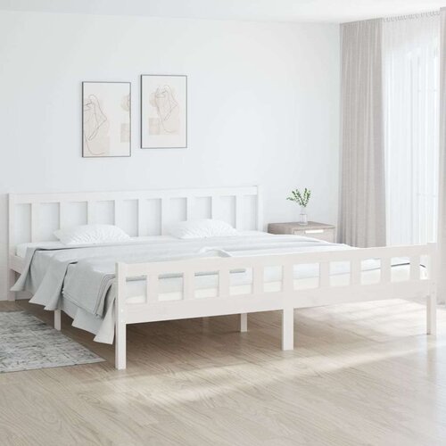  Posteljni okvir bel trden les 160x200 cm, (20606006) Slike