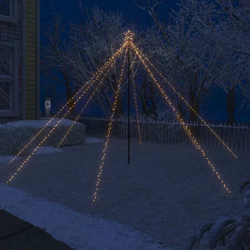 vidaXL Božićno drvce s padajućim LED svjetlima 576 LED žarulja 3 6 m