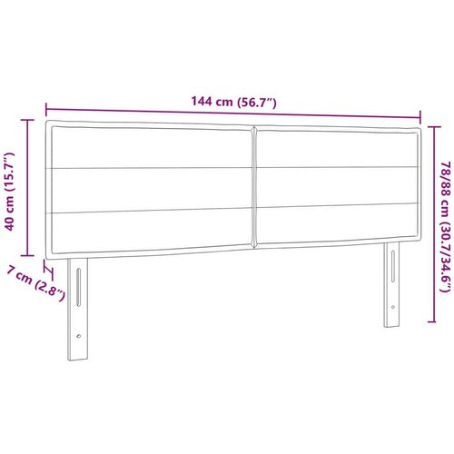 vidaXL Naslon za glavu Svjetlosiva Tkanina 144 x 7 x 78 cm Zidni naslon Cijene