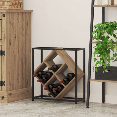  Stojalo za vino Umetni hrast Inženirski les Srednje Cene
