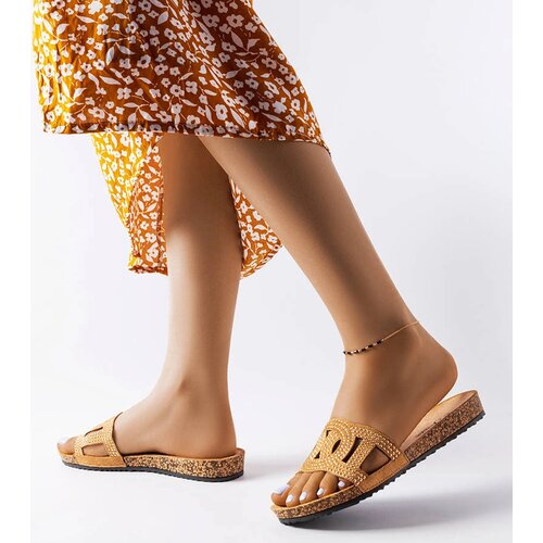 Gemre Brown flip-flops embellished with studs Lagacé Cene