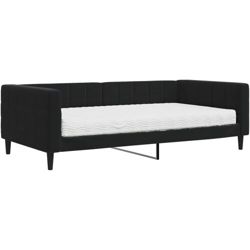  Dnevni krevet s madracem crni 100 x 200 cm bar&amp;scaron;unasti Slike