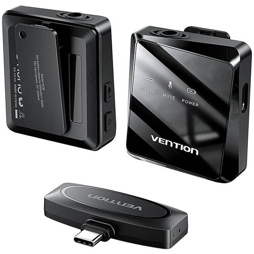 Vention NCBB0 bežični lavalier mikrofon x2 USB C crni Cijene