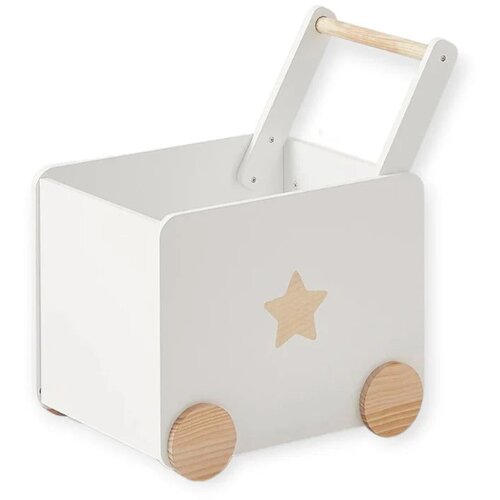 Kinder Home kutija za igracke sa tockicima drvena bela ( JVTR-3330 ) Slike