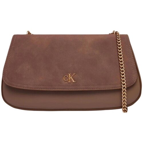Calvin Klein Jeans Torbe za čez ramo CK CONV CHAIN BRUSHED MEDIUM BAG LV04F3407G Kostanjeva Cene