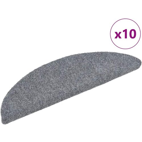  Samoljepljivi otirači za stepenice 10 kom svjetlosivi 56x17x3cm Slike