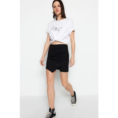 Trendyol Shorts - Black - Normal Waist