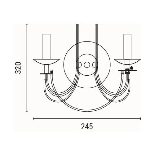  Luster na lancu KRISTALLO 5xE14/15W/230V Slike