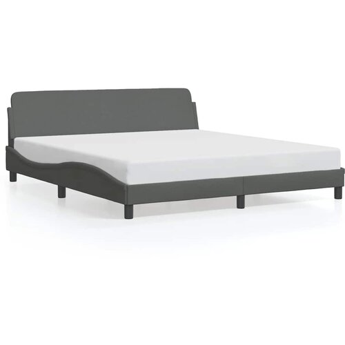  Okvir za krevet Dover tamnosivi 160x200 cm od tkanine Slike