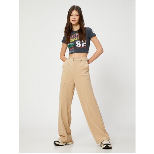 Koton Fabric Trousers Straight Leg Ribbed Pocket Detailed Buttoned Cijene