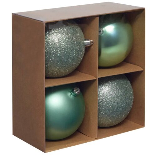 Feeric Set novogodišnjih kugli x4 100mm sort zelena (207481) Cene