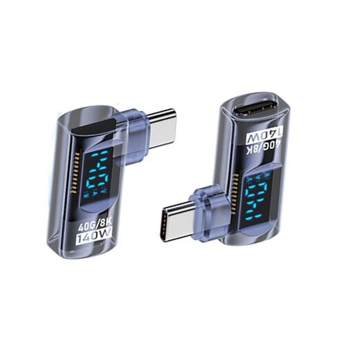 INF 140W TYPE-C ženski na TYPE-C moški adapter s prikazovalnikom - modra (2 kosa), (5000291468) Cene