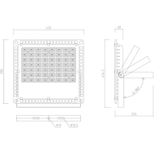  APLED - LED spoljni reflektor PRO LED/200W/230V IP66 20000lm 6000K Slike