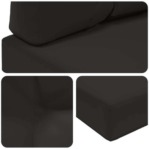  Jastuk za vanjsku sofU 2 pcs Crna Poliester - Crna 80 x 80 cm 1x sjedalo +1x naslon (3D s bartagom) Slike