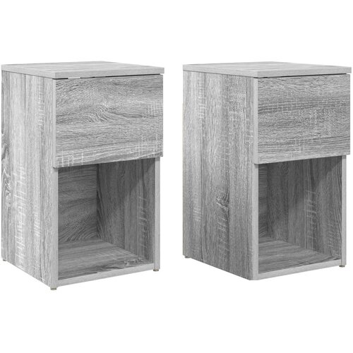 vidaXL Ormarić za krevet 2 pcs Siva sonoma 29 x 31 5 x 49 cm - Siva sonoma 2 Cene