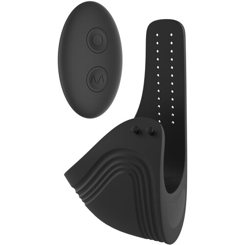 DREAMTOYS Ramrod Adjustable Vibrating Cockring with Remote Black Cene