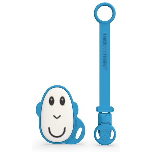 Matchstick monkey Flat Face Teether & Soother Clip poklon set Blue(za djecu) Cijene