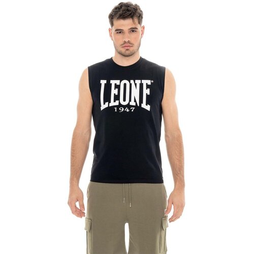 Leone 1947 Majice brez rokavov Man T-Shirt Sleeveless Big Logo Črna Cene
