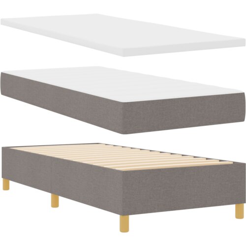 Box Spring Krevet s Madracem Taupe 80x200 cm Tkanina Slike