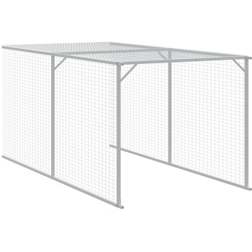  Kavez za koko&amp;scaron;i s igrali&amp;scaron;tem antracit 110x405x110 cm čelični Slike