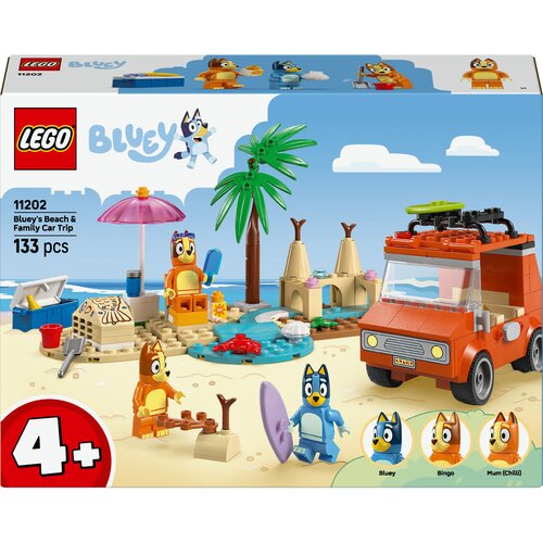Lego LEGO&amp;reg; Bluey - Blueyjina plaža in izlet z družinskim avtomobilom (11202) Slike