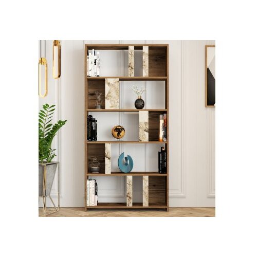 Hanah home lima walnut white marble Slike