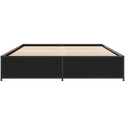  Okvir za krevet crni 120x190 cm konstruirano drvo i metal Slike