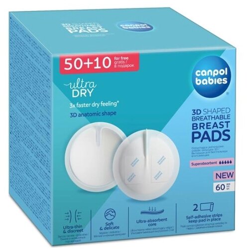 Canpol BABIES TUFERI ZA GRUDI 3D ULTRA UPIJAJUCI - WHITE (60KOM) 1652 (1652) Slike