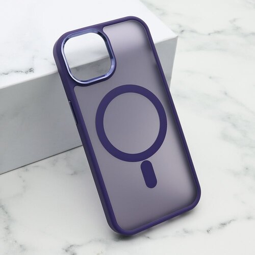  Maska silky magsafe za iphone 15/ ljubičasta Slike