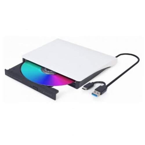 Gembird DVD-USB-03-BW Slim zunanji M-Disc USB DVD zapisovalnik črno-bel Cene