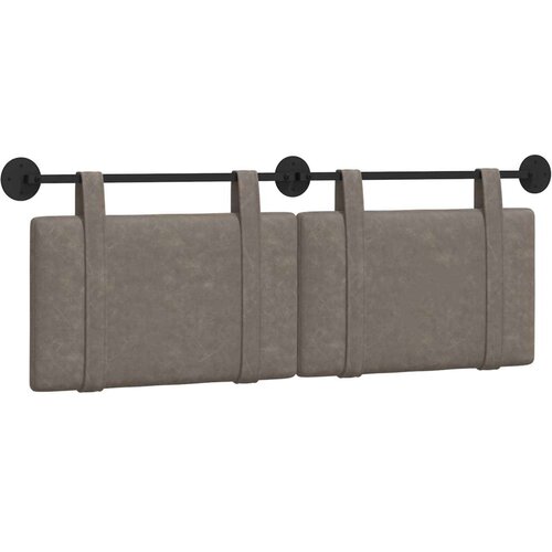  Držeće uzglavlje Zidne Sivi 130 x 55 x 5 cm Antikni PU - Sivi 120 cm bez LED Slike