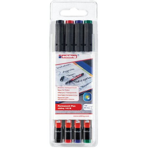 Marker OHP PERMANENTNI 1MM EDDING 142 M/4 S BLISTER Cene