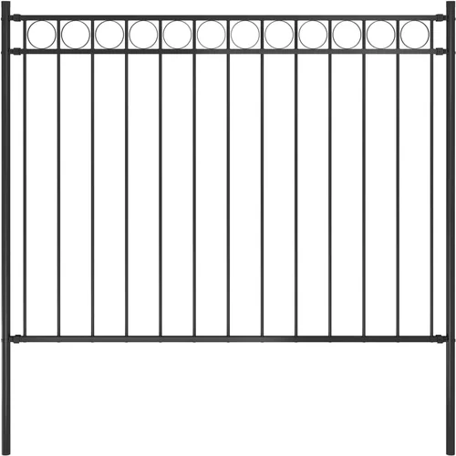  ograda čelična 1,7 x 1,2 m crna