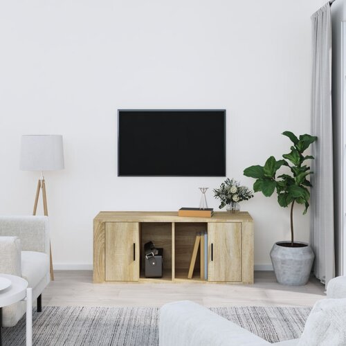 VidaXL TV omarica sonoma hrast 100x35x40 cm inženirski les Slike