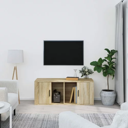 vidaXL TV omarica sonoma hrast 100x35x40 cm inženirski les