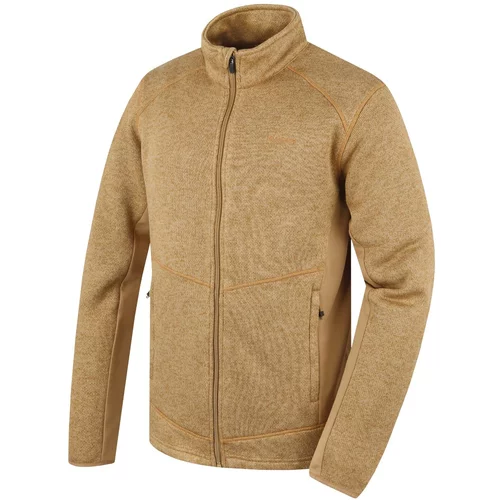Husky Men's Alan M beige Zip Fleece Sweater