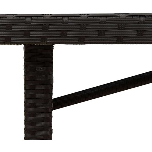 vidaXL Vrtni stol s pločom od drva bagrema crni 190x80x75 cm poliratan Cijene