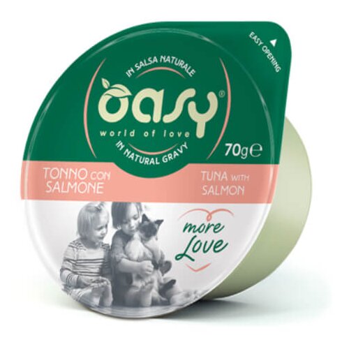 Oasy More Love Adult tuna in losos v naravni omaki, lonček - 70 g 70 g Cene