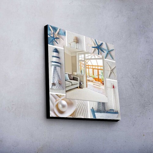 Atelier Del Sofa Zidno ogledalo MA-033, 50x50cm, šareno Cene