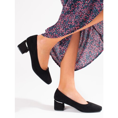 VINCEZA women&amp;#039;s pumps on low post black Slike