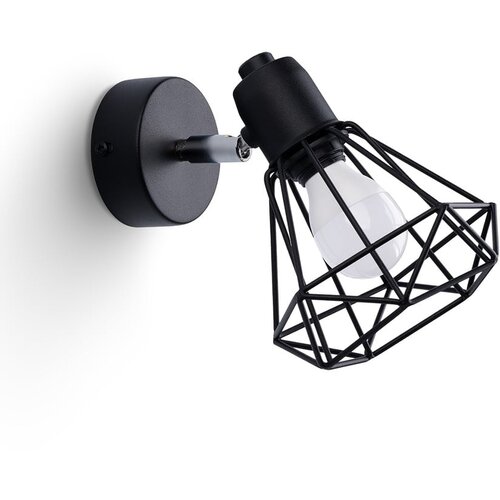 Nice Lamps Črna stenska svetilka ø 10 cm Varpu – Cene