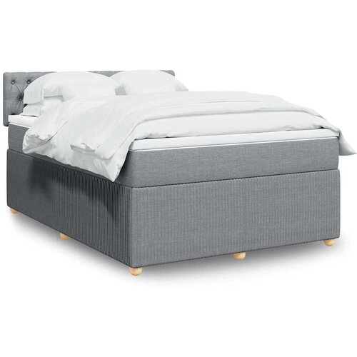  Krevet box spring s madracem svjetlosivi 140x200 cm od tkanine Cijene