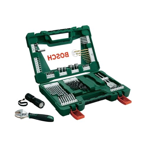 Bosch 83-delni V-Line TiN set sa baterijskom lampom 2607017193 Slike