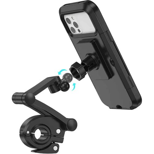 Hoco. CA101 vodoodporno držalo za telefon za kolo, motor in otro&amp;scaron;ki voziček 4,5&amp;ndash;7&amp;quot; IPX4 črno Slike