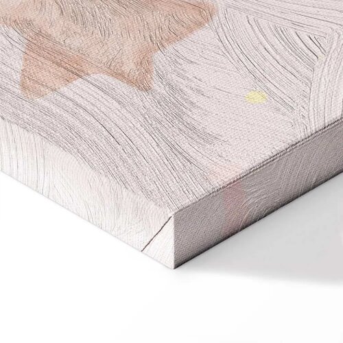  Slika - Joyful Sky - Yellow Cheerful Stars with a Rainbow Against the Phases of the Moon in a Light Beige Sky Hue 90x60 Premium Slike