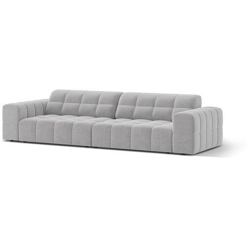 Cosmopolitan Design Svetlo siva žametna sedežna garnitura 252 cm Chicago &amp;ndash; Slike